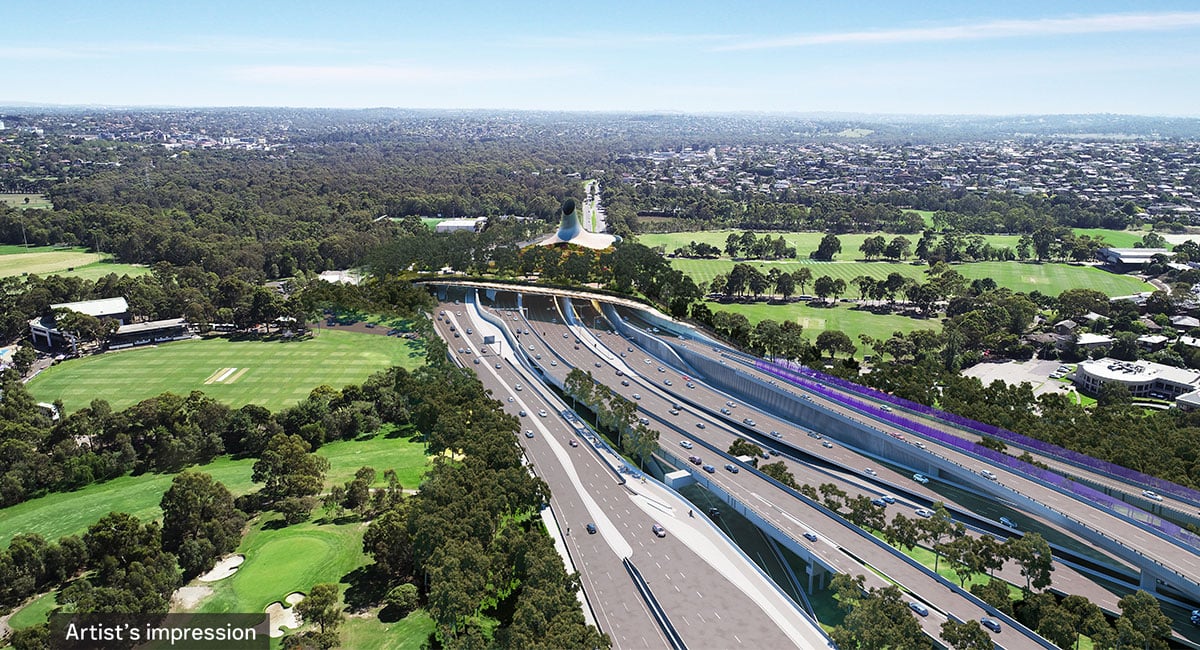 Artist-impression-aerial-of-North-East-Link-Tunnel-portal-and-Bulleen-Road