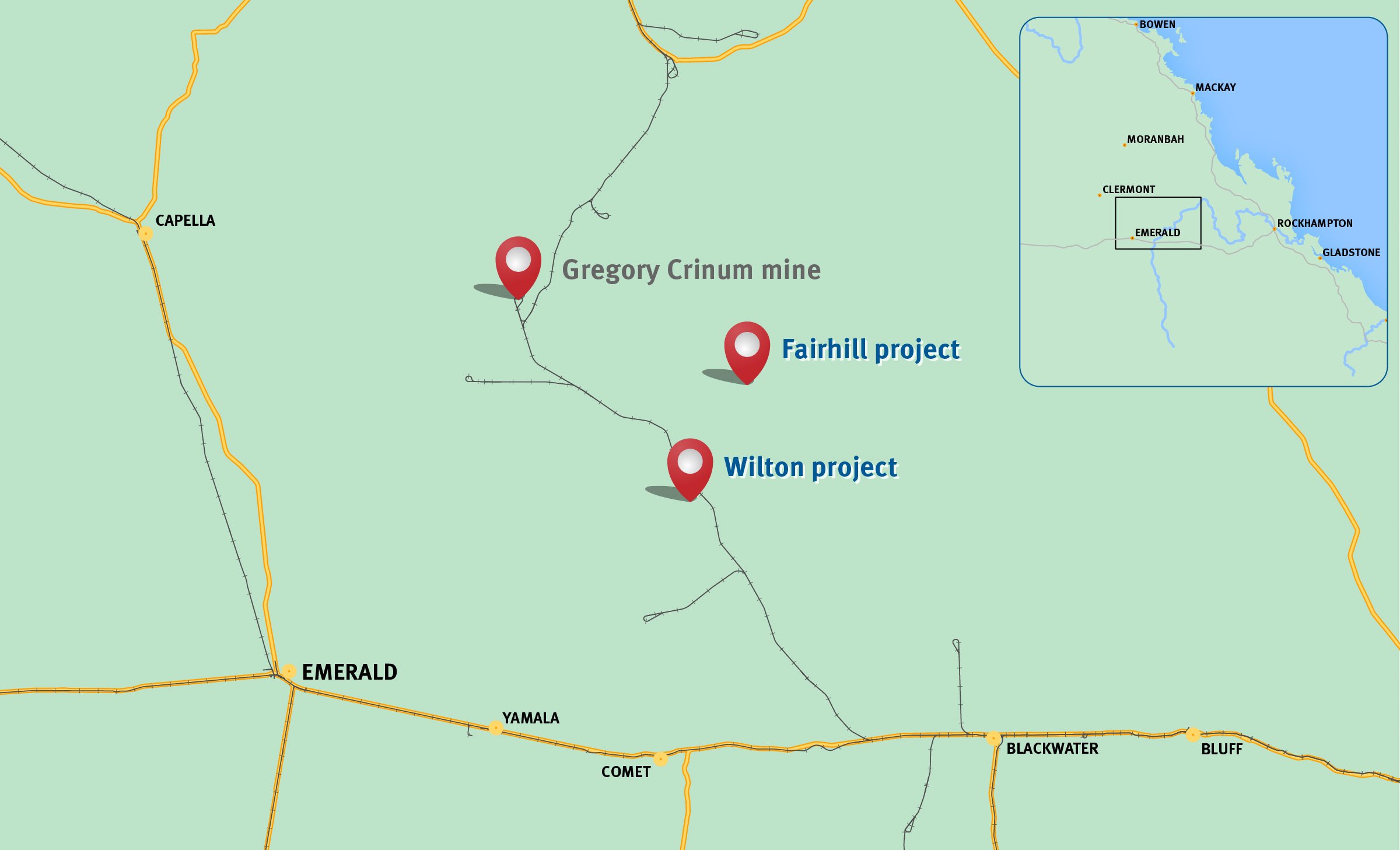 Futura Wilton and Fairhill mine map