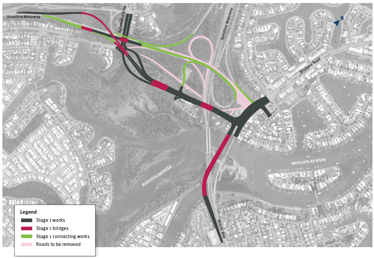 Mooloolah River Interchange Stage 1 plan