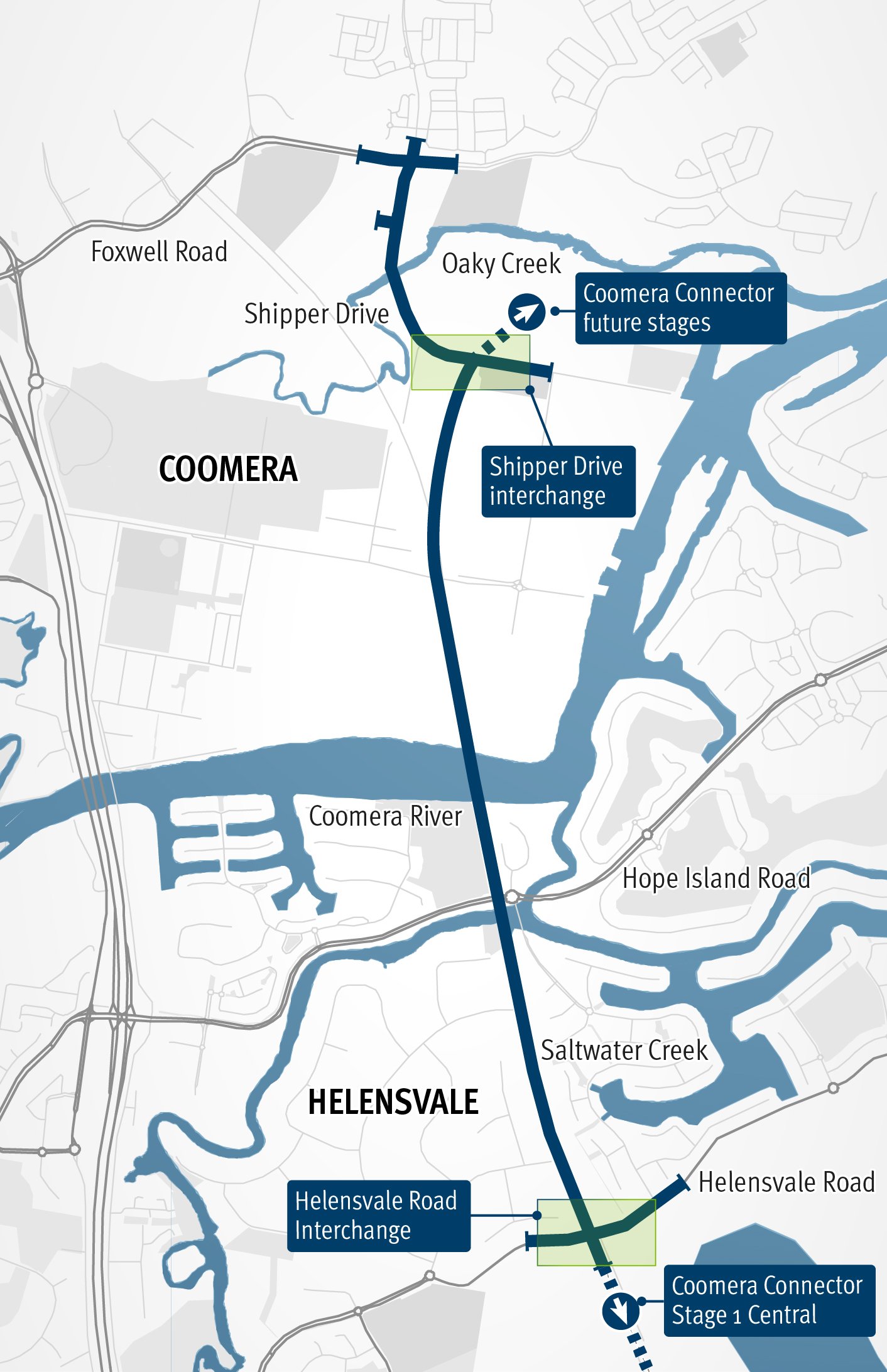 Project location map Coomera Connector Stage 1