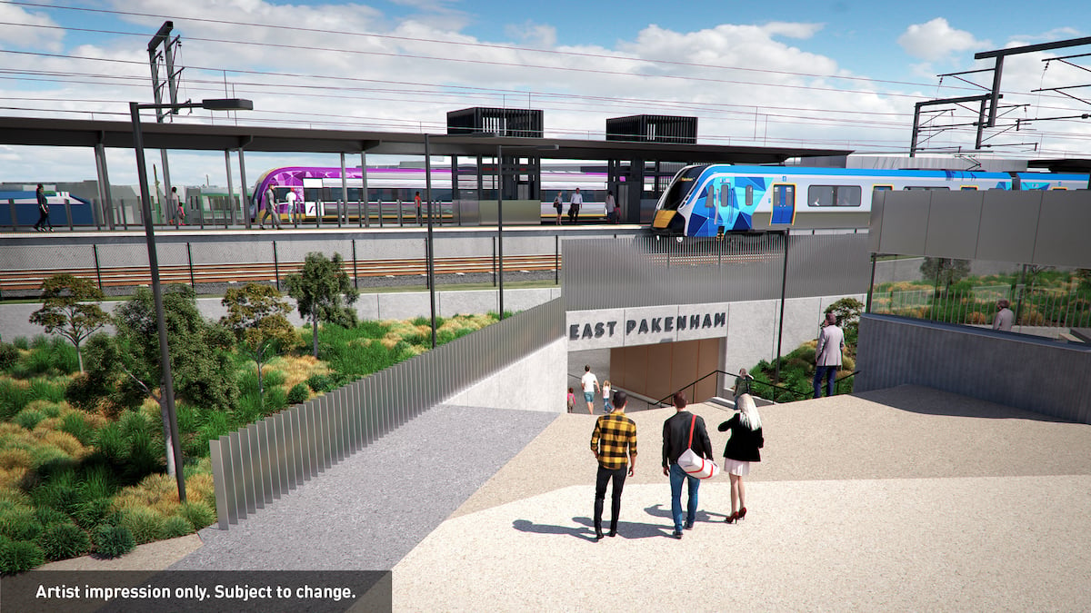 View-of-the-new-East-Pakenham-Station-entrance-looking-south