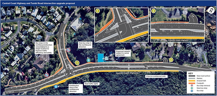 central-coast-highway-upgrade-tumbi-road-intersection-map