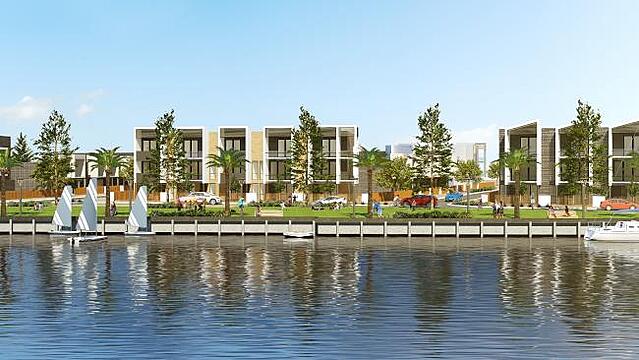 An artist's impressions of the Port Adelaide Dock One waterfront development. 