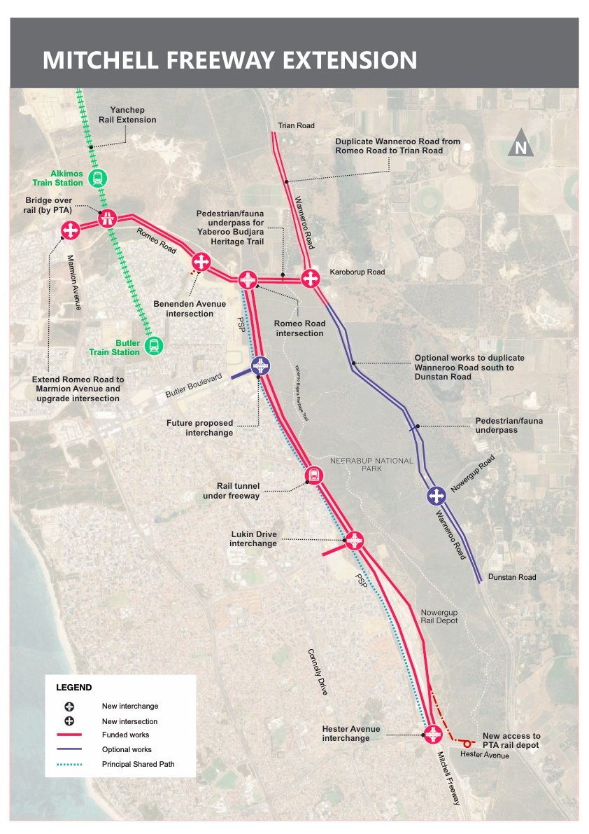 Mitchell Freeway Extension Map-Jan2020