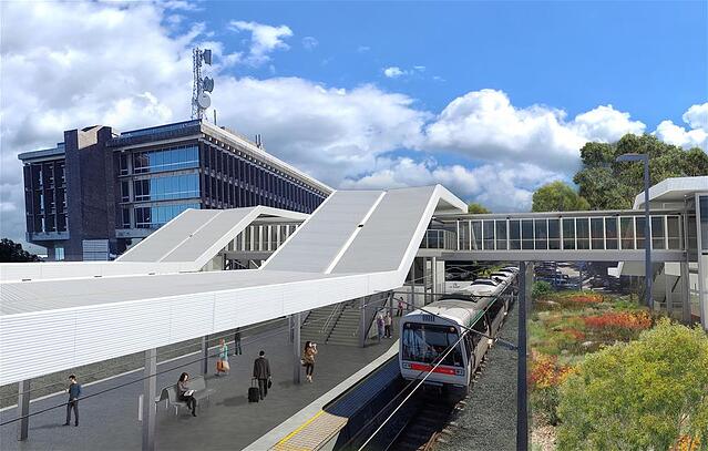 Artist impression of East Perth Station upgrade. 