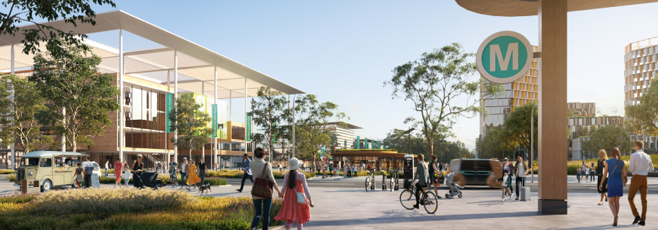 Artist impression of Bradfield City Centre (cr: Western Parkland City Authority)