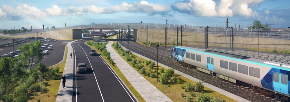 Artist impression of the project (cr: Level Crossing Removal Project)