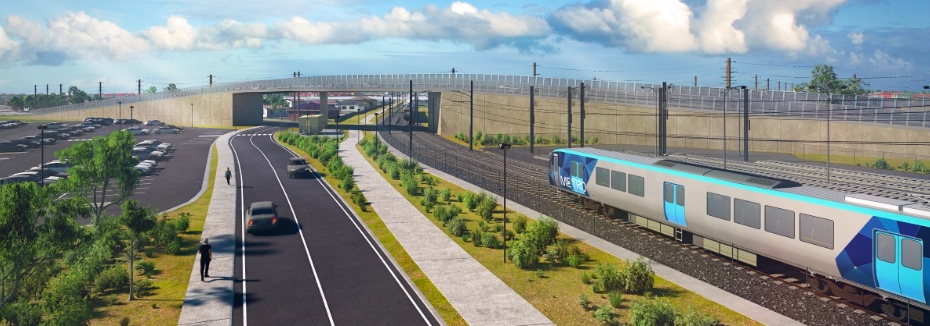 Artist impression of the project (cr: Level Crossing Removal Project)