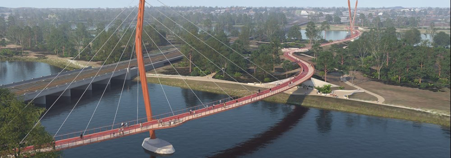 Causeway Pedestrian and Cyclist Bridges (cr: Main Roads WA)