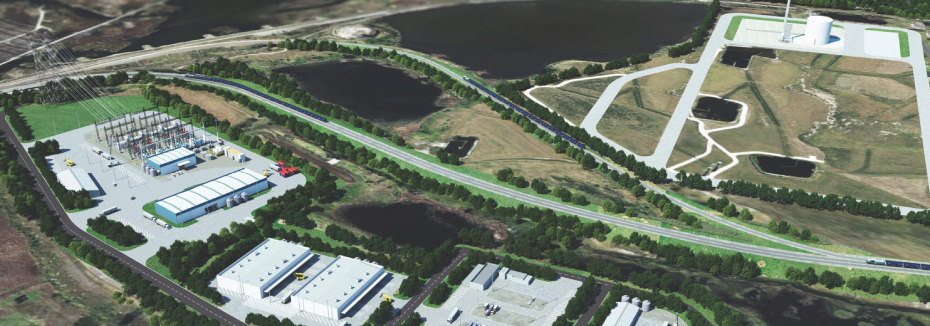 Concept image of the Clean Energy Precinct (cr: Port of Newcastle)