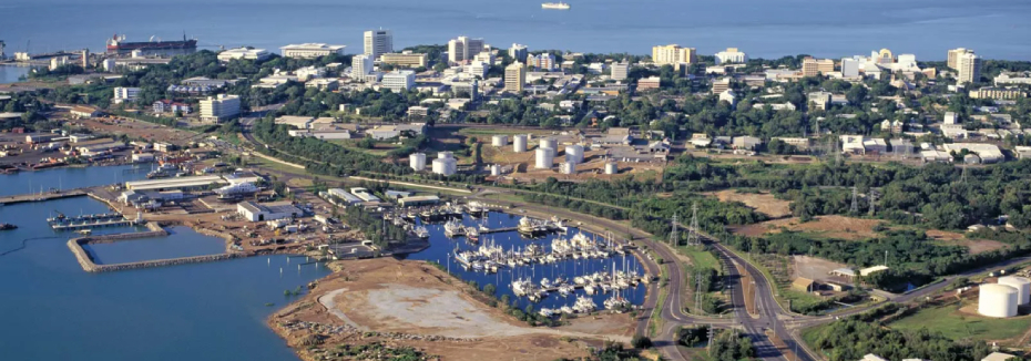 Aerial view of Darwin (cr: Britannica)