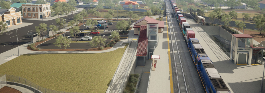 Euroa railway station precinct (cr: Inland Rail)