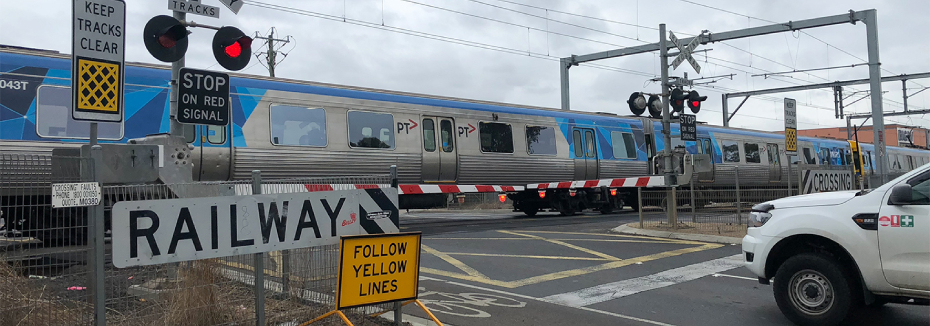 Gap Road level crossing (cr: Level Crossing Removal Project)