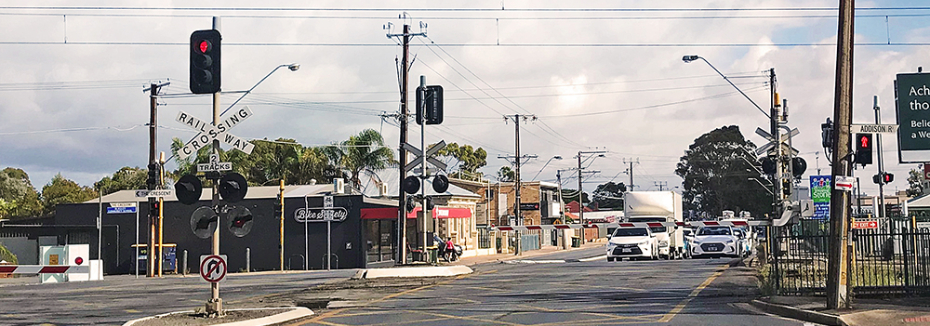 Brighton Road level crossing (cr: Department for Infrastructure and Transport)