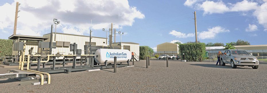 Artist impression of HyP Gladstone (cr: Australian Gas Infrastructure Group)