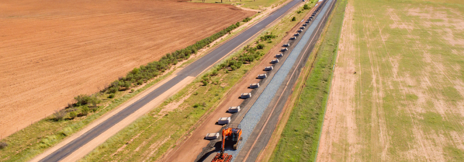 Inland Rail tracks (cr: ARTC Inland Rail)