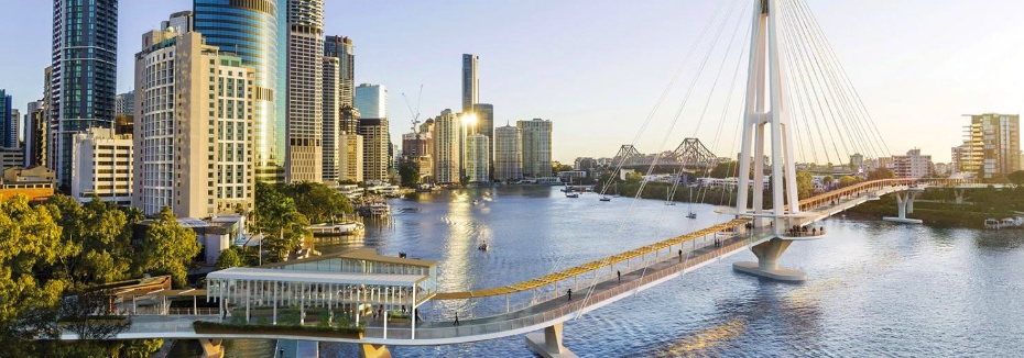 Kangaroo Point Green Bridge (cr: Brisbane City Council)