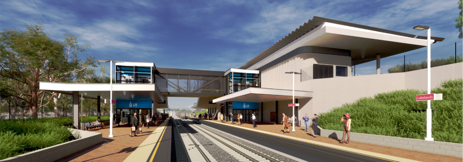 Lakelands Station platform (cr: METRONET)