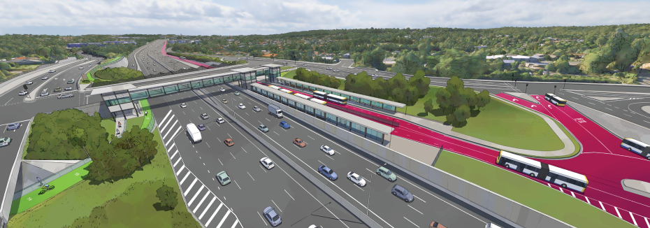 Artist impression of Loganlea Road station (cr: Department of Transport and Main Roads)