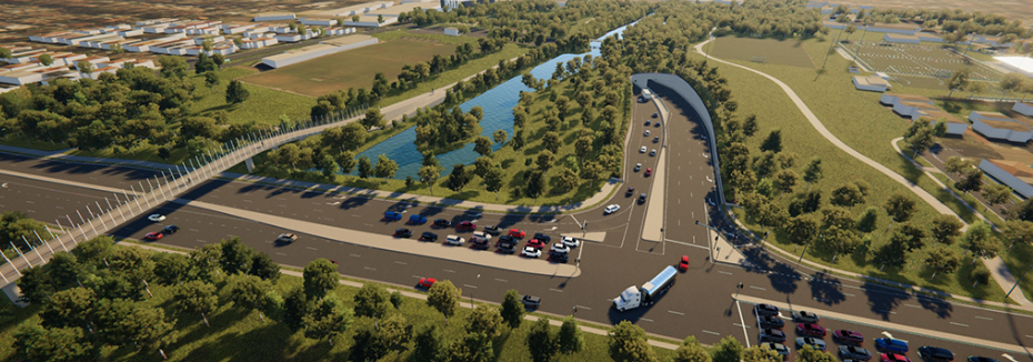 Artist impression of M6 Stage 1 (cr: Transport for NSW)