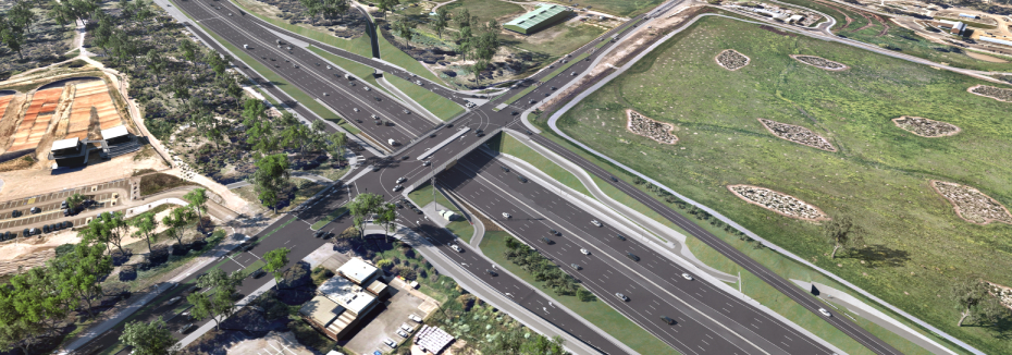 Artist impression of the Majors Road Interchange Project (cr: SA Department for Infrastructure and Transport)