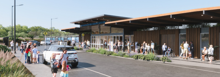 Artist impression of upgraded Maryborough West railway station (cr: Queensland Rail)