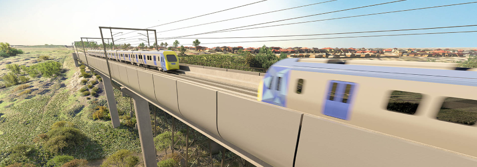 Train to Melbourne Airport (cr: Victoria's Big Build)