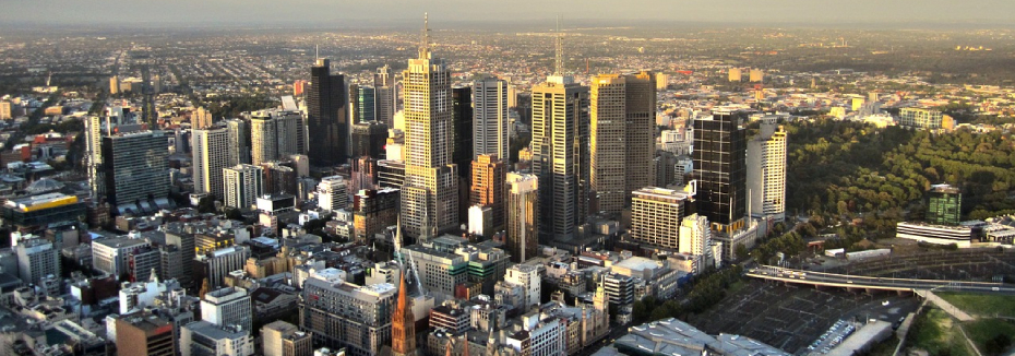 Aerial shot of Melbourne (cr: Pixabay - moerschy)