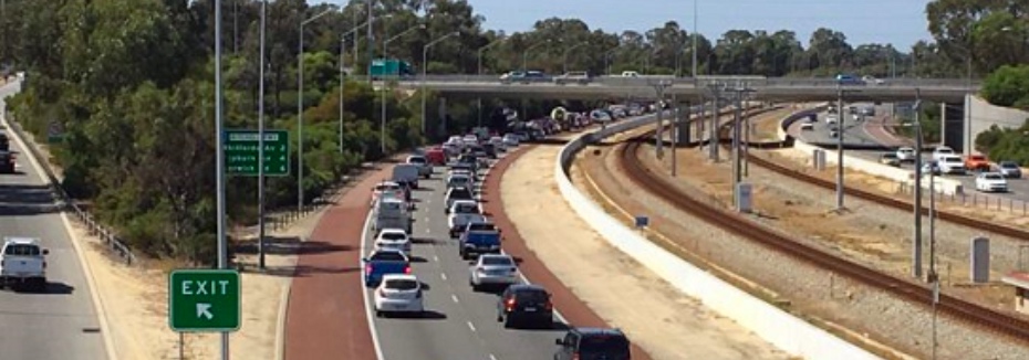 Mitchell Freeway Southbound (cr: Main Roads WA)