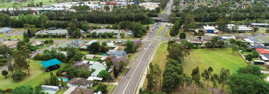Mulgoa Road between Glanmore Parkway and M4 Motorway (cr: Transport for NSW)