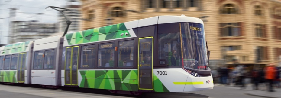 Artist impression of the new tram (cr: VIC Department of Transport)