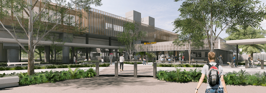 Artist impression of the new Hope Island Station (cr: Cross River Rail)