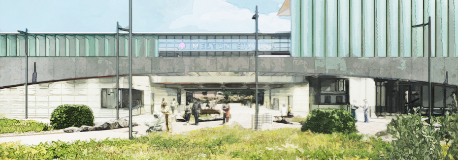 Concept design for new Melton Station (cr: Victoria's Big Build)