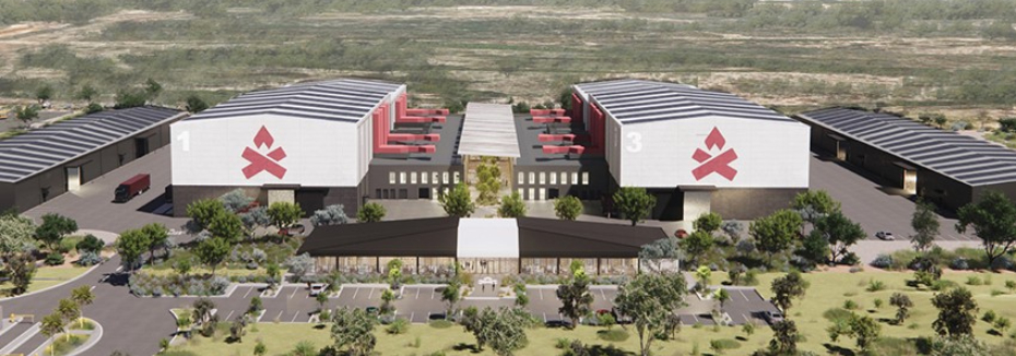 Artist impression of the screen production facility (cr: Government of Western Australia)