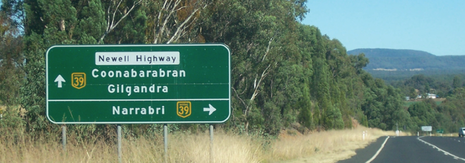 Newell Highway and Oxley Highway intersection (cr: Transport for NSW)
