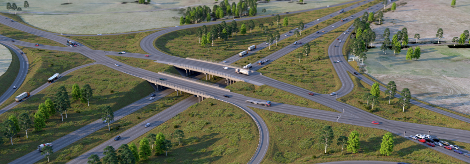 Artist impression of the DDI at Picton Road (cr: Transport for NSW)