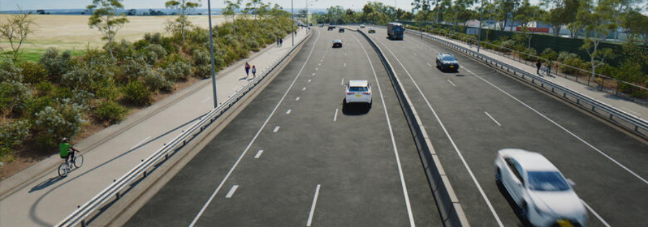 Picton Road upgrade - Almond Street toward Pembroke Parade (cr: Transport for NSW)