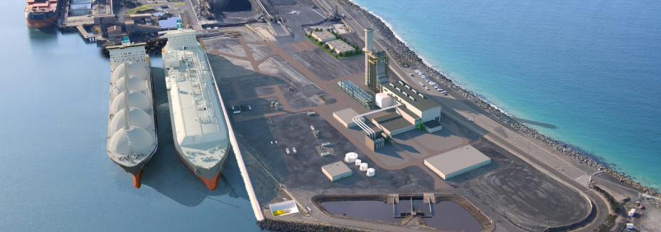 Artist impression of Port Kembla power station (cr: Squadron Energy)