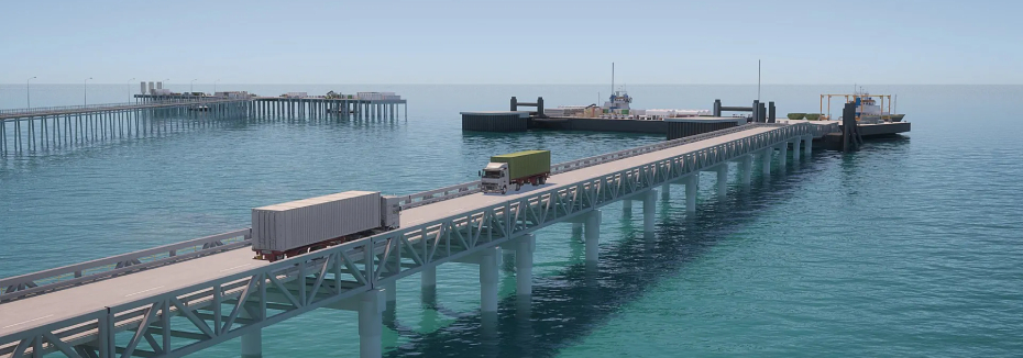 Port of Broome new multi-user facility dock (cr: Kimberley Marine Support Base)