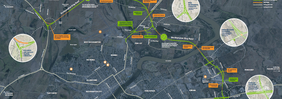 Rockhampton Ring Road design map (cr: Department of Transport and Main Roads)