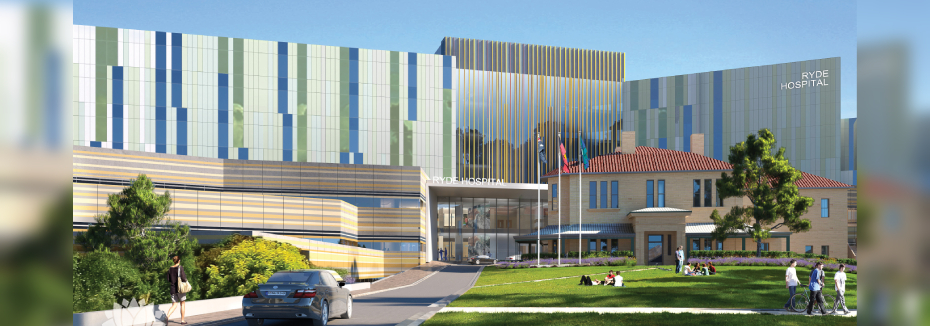 Artist impressing of the Ryde Hospital Redevelopment (cr: NSW Government)