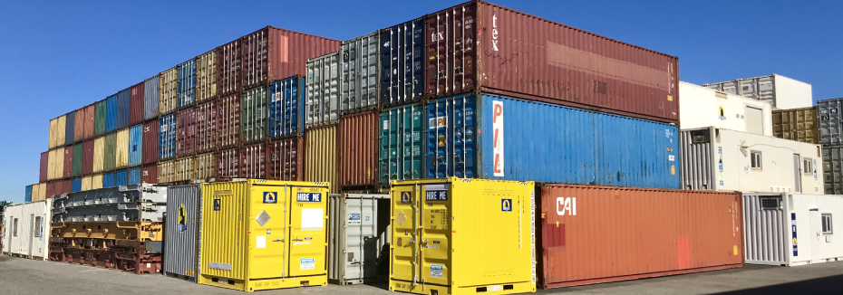 Shipping containers (cr: Wikimedia Commons)
