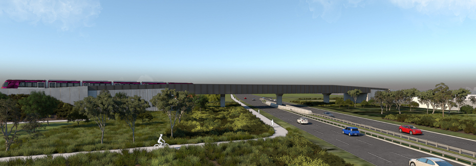 Elevated rail artist impression (cr: Victoria's Big Build - Regional Rail Revival)