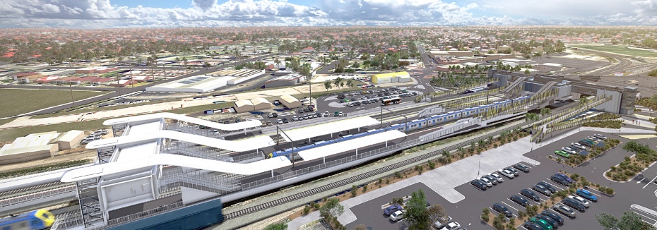 Artist impression of Sunshine Station Superhub (cr: Melbourne Airport Rail)