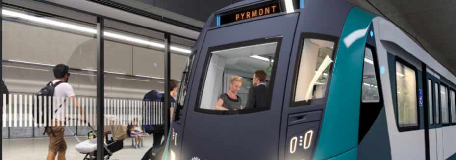 Artist impression of Pyrmont metro station (cr: Sydney Metro)