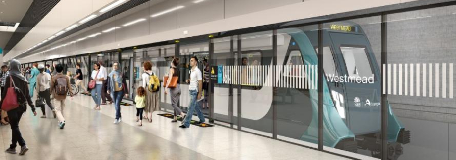 Westmead station platform (cr: Sydney Metro)