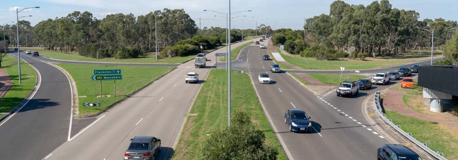 Thompson Road and Mornington Peninsula Freeway interchange (cr: Victoria's Big Build)