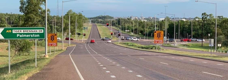 Tiger Brennan Drive and Berrimah Road intersection (cr: Mix 104.9)