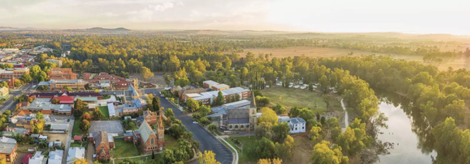 Aerial shot of Wagga Wagga (cr: NSW Government)