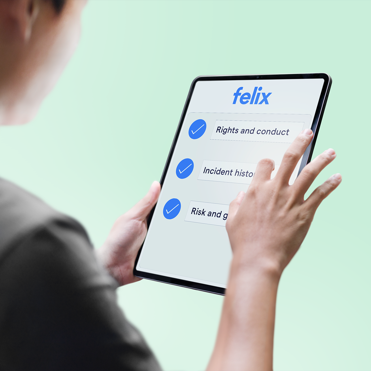 Community care device ipad ticklist